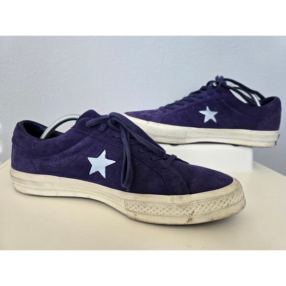 Converse One Star Purple Suede Low Tops Men's Size 10.5 Rare Retro Skate Style - Picture 2 of 9